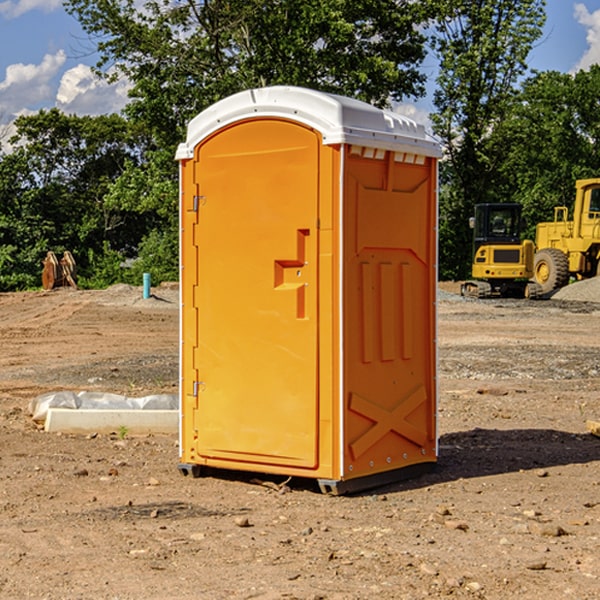 how often are the porta potties cleaned and serviced during a rental period in Cushing IA